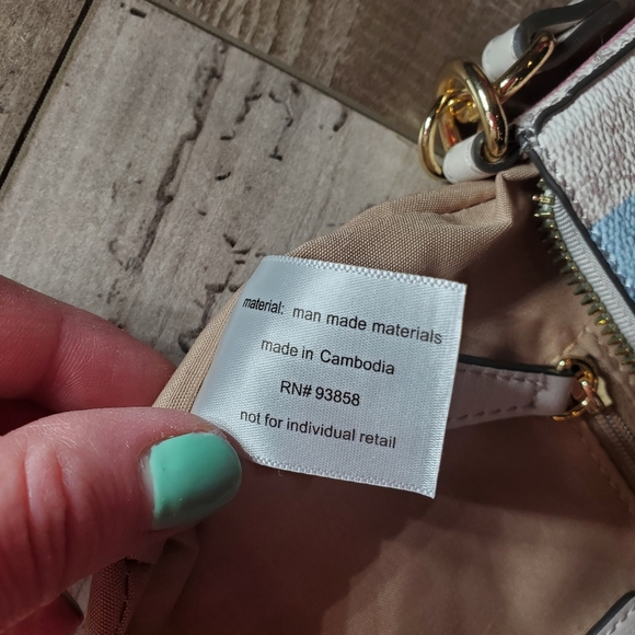 Nanette Lepore Pastel Rainbow Striped Patterned Shoulder Bag Size Small NWOT - Picture 13 of 16